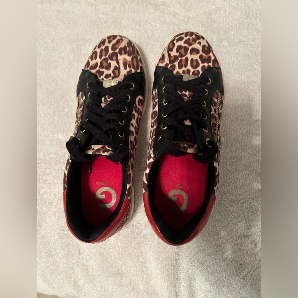 Women’s size 7.5 Guess brand Leopard sneakers